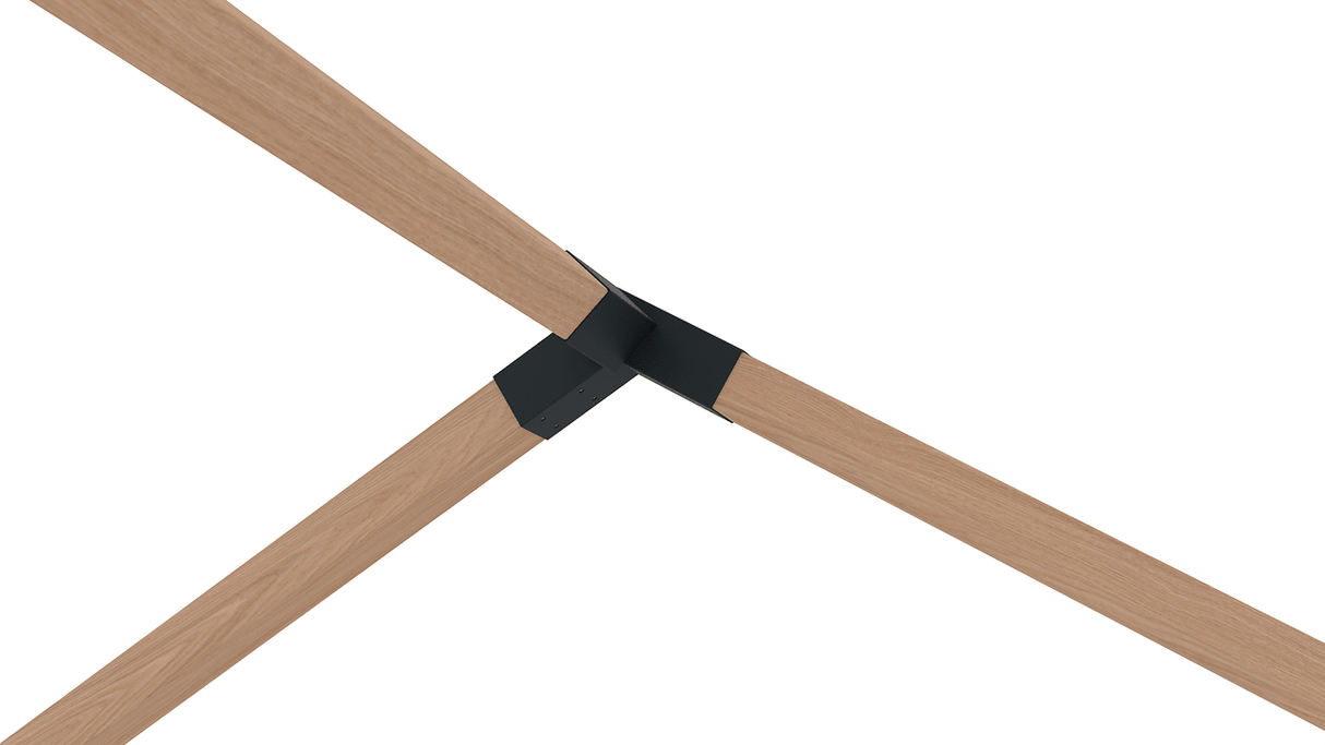 Kit pergola, structura metalica, conectori pergola/garaj, 10 conectori metal, culoare neagra, 100x100mm - BUZ.RO