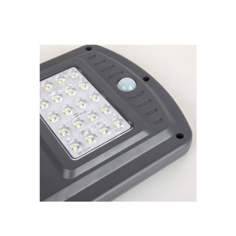 Lampa solara gradina, panou solar, 20w, surse led, 60 LED, tip buton, lumina, senzor voce, senzor uman, materia ABS+PC, impermeabila, IP65