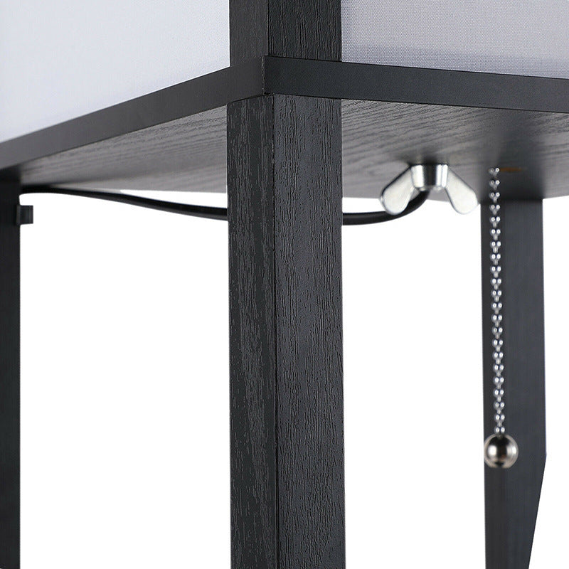 Lampa de podea din metal cu 3 polite integrate, lumina calda, rece si neutra, design modern, 160x26x26 cm, 40W