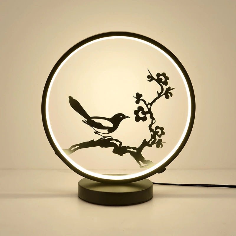 Lampa de veghe, pentru masa sau perete, veioza cu iluminare led, 3D, 3W, conectare la priza, model pasare luminoasa 300x15x325 - BUZ.RO