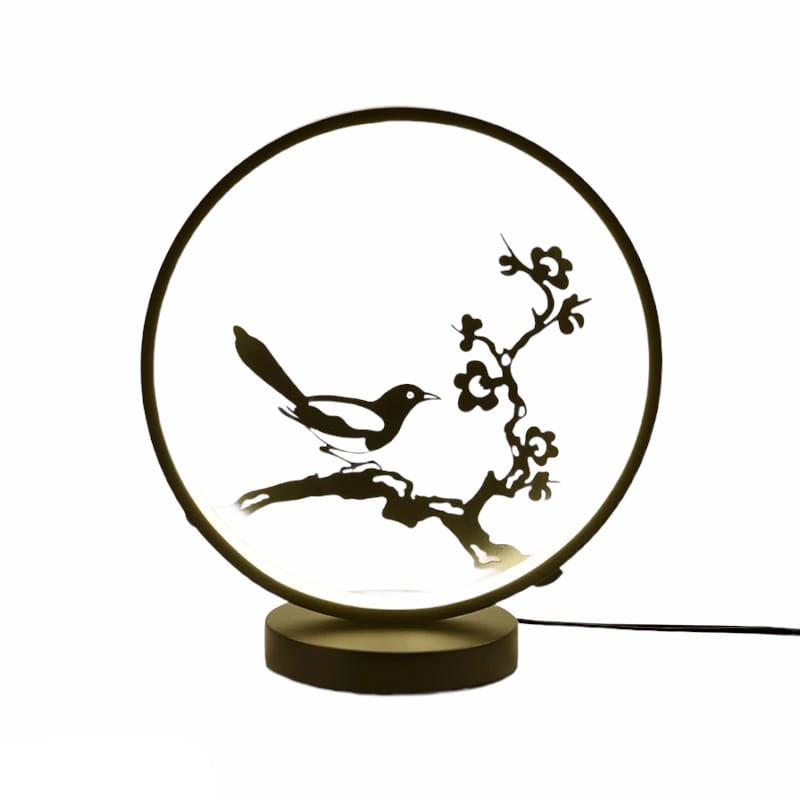 Lampa de veghe, pentru masa sau perete, veioza cu iluminare led, 3D, 3W, conectare la priza, model pasare luminoasa 300x15x325