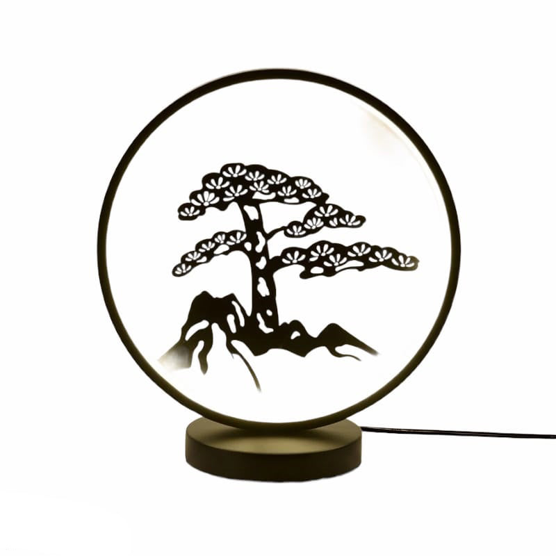 Lampa de veghe, veioza cu iluminare led, 3D,3W, conectare la priza, model copac luminos 300x15x325 mm