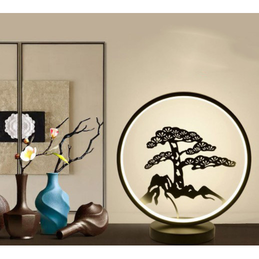 Lampa de veghe, veioza cu iluminare led, 3D,3W, conectare la priza, model copac luminos 300x15x325 mm