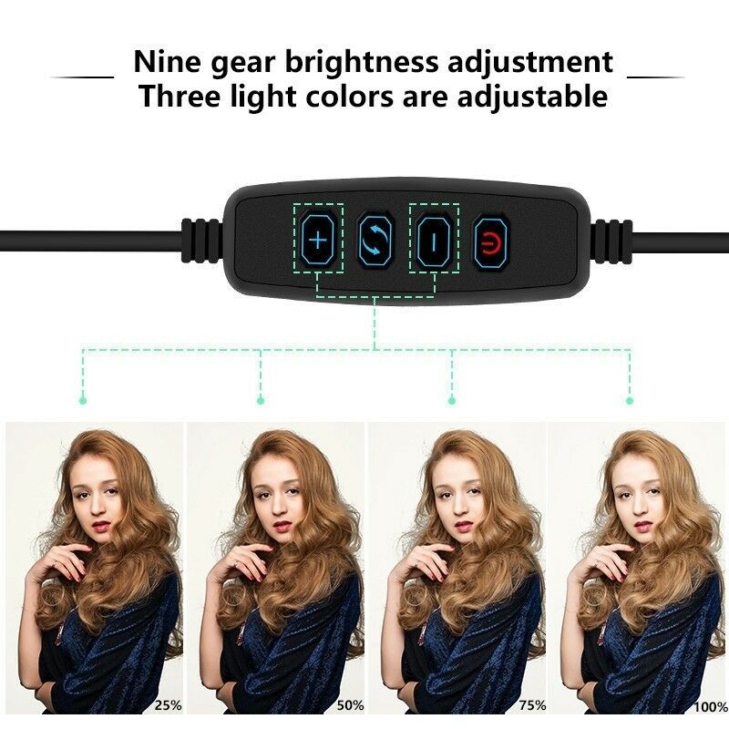 Lampa Led Profesionala Circulara Make UP, Photo Studio, Selfie Telefon, Ring Light 50W 3200K - 5500K - BUZ.RO