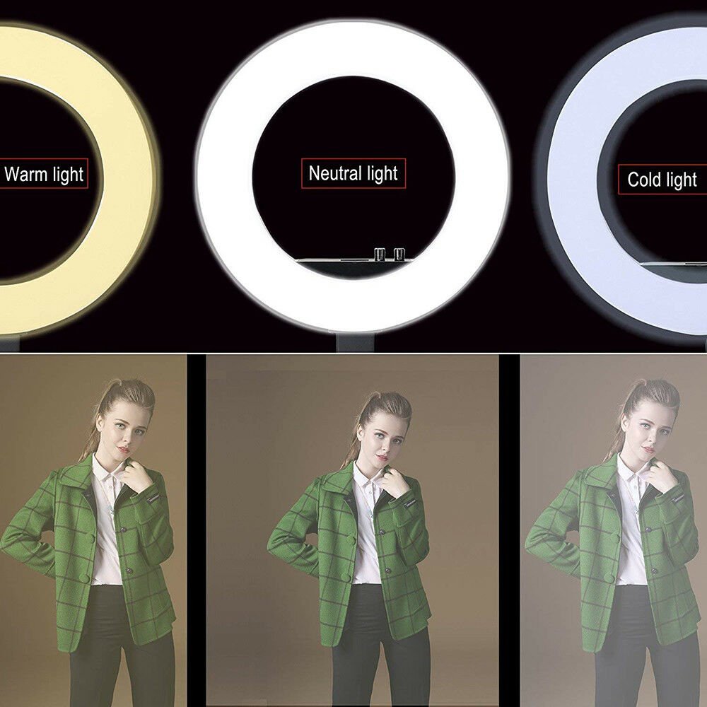 Lampa Led Profesionala Circulara Make UP, Photo Studio, Selfie Telefon, Ring Light 50W 3200K - 5500K - BUZ.RO
