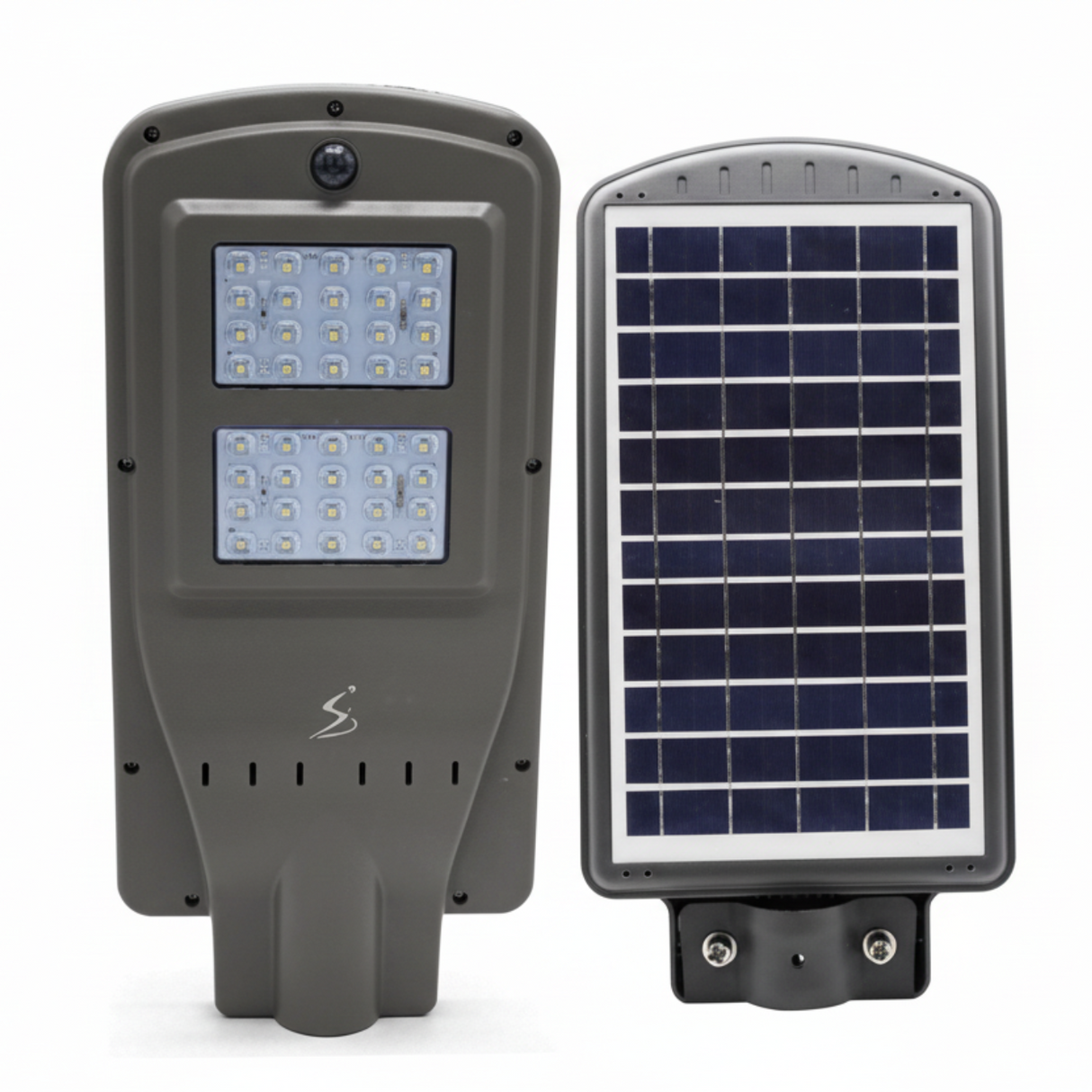 Lampa solara gradina, panou solar, 20w, surse led, 60 LED, tip buton, lumina, senzor voce, senzor uman, materia ABS+PC, impermeabila, IP65 - BUZ.RO
