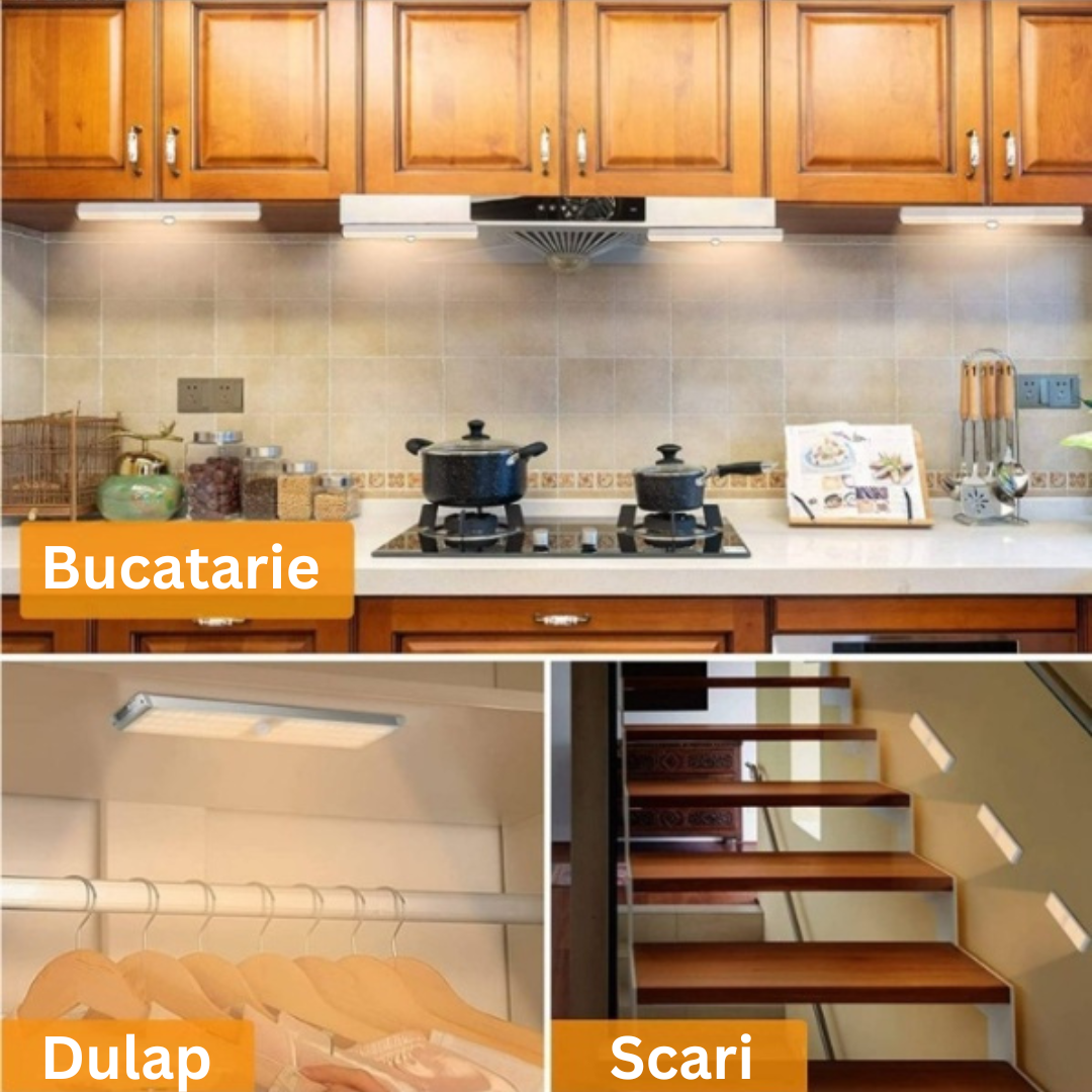 Lampa, aplica, cu 120 leduri albe, lumina calda, incarcare usb, alba