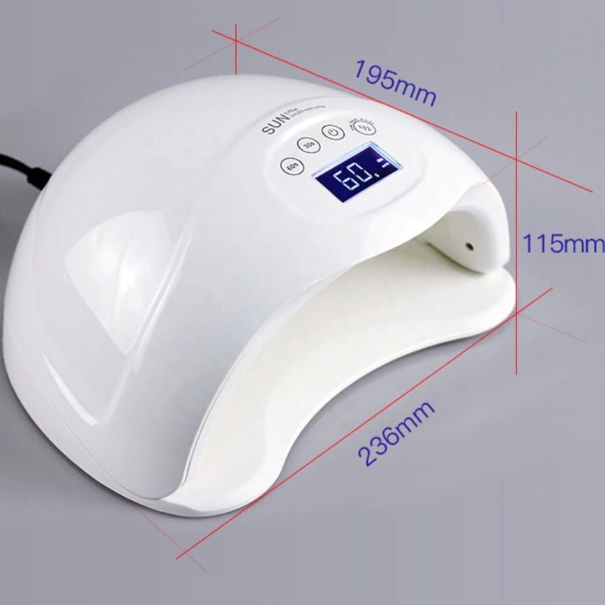 Lampa Unghii LED UV SUN 5 – 48W, Timer, Senzor Automat, Afișaj LCD - BUZ.RO