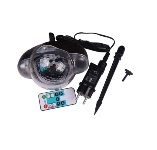 Laser exterior cu efect de craciun, fulgi albi curgatori, ip65