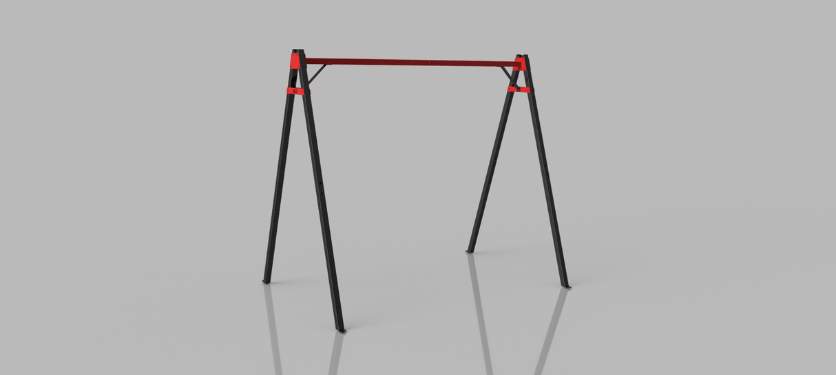 Leagan gradina copii/adulti, balansoar dublu de curte, metalic, cu accesorii incluse, cuib suspendat, 2,4x2,1m - BUZ.RO