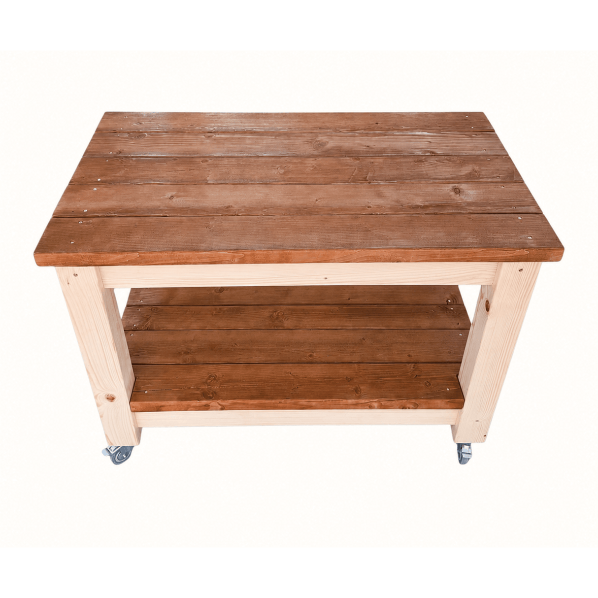 Masa Gratar ,Carucior BBQ ,lemn masiv, roti, terasa 120x71x86 - BUZ.RO