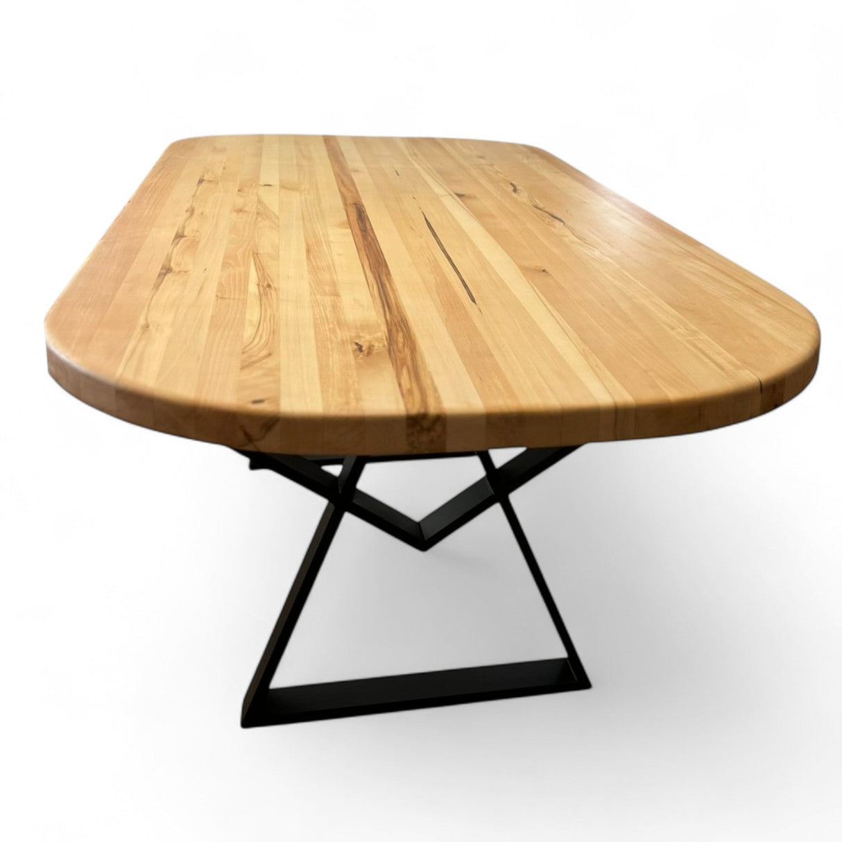 Masa lemn de tei, cu picioare metal, 200x95x78 cm, Elisabeta - BUZ.RO