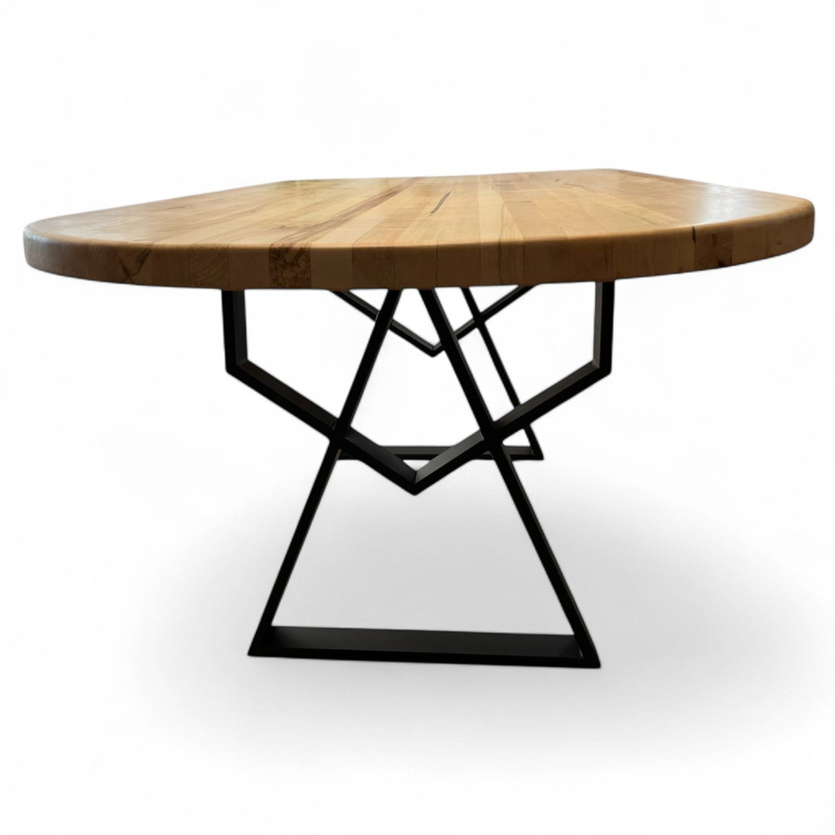 Masa lemn de tei, cu picioare metal, 200x95x78 cm, Elisabeta - BUZ.RO