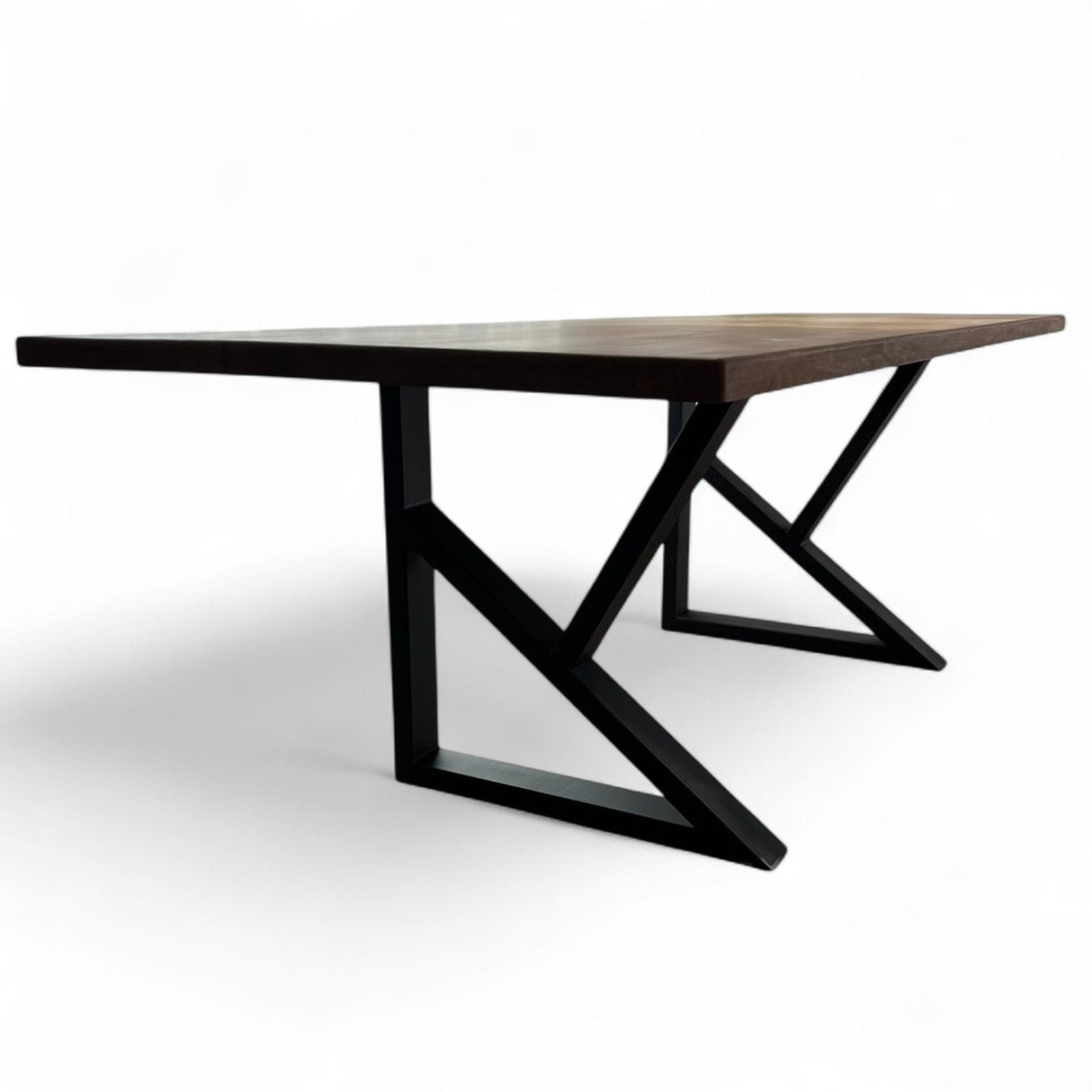 Masa lemn de tei, cu picioare metal, 200x95x78 cm, Liz - BUZ.RO