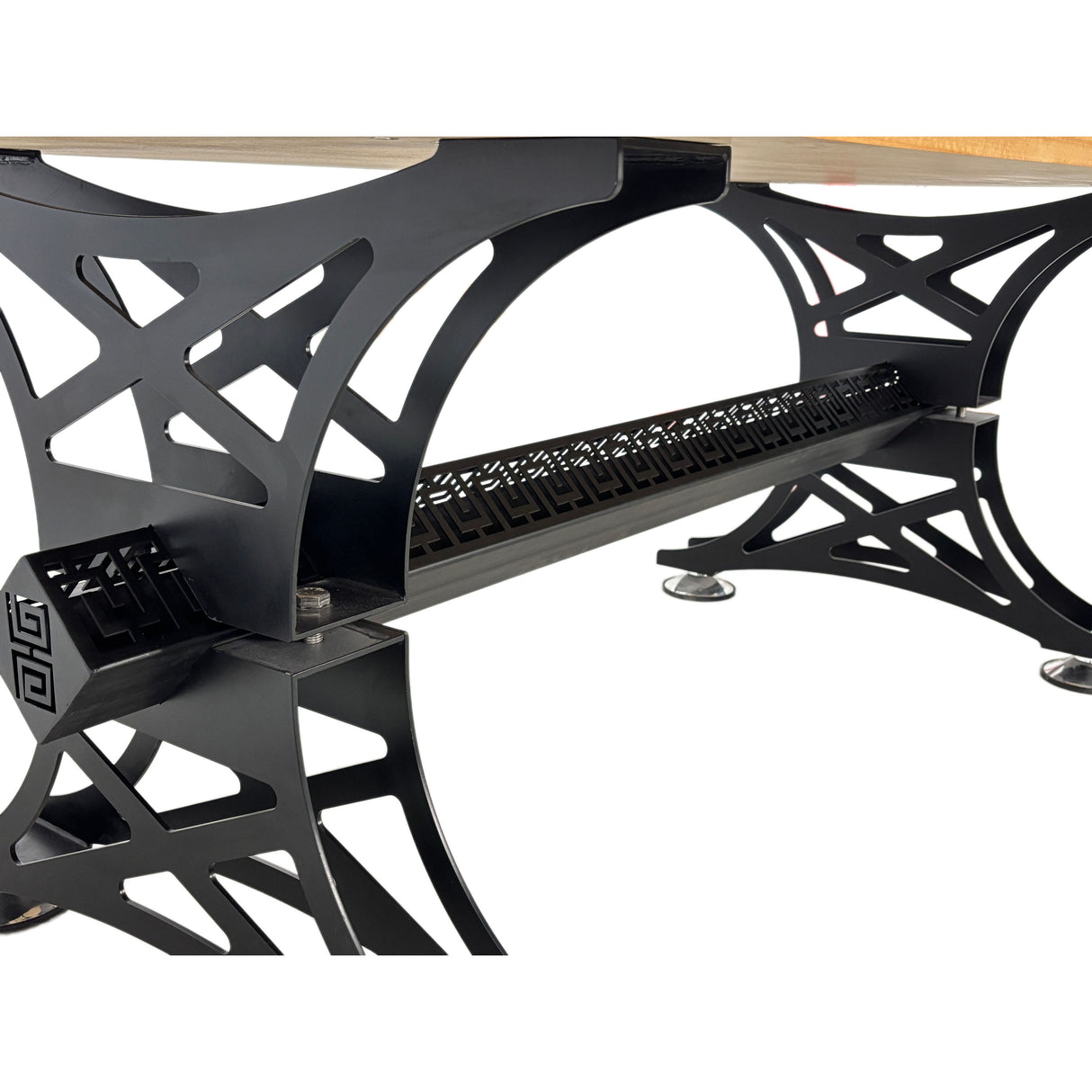 Masa lemn tei, cu picioare masa metal, Aurora, 240 L* 100 l* 79.5 H cm