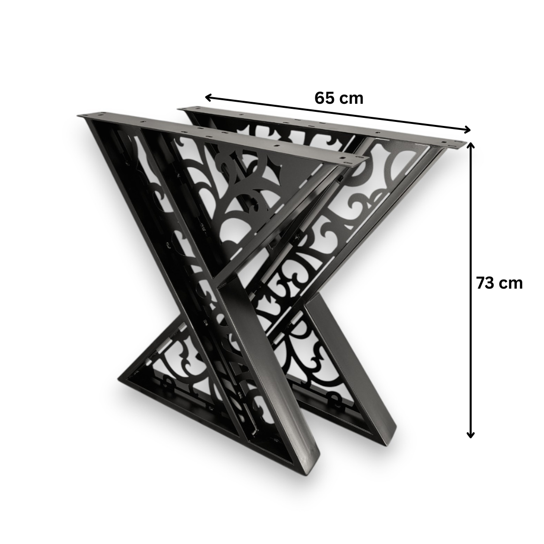 Masa lemn tei, cu picioare masa metal, Sidney, 200 L* 95 l* 76.5 H cm