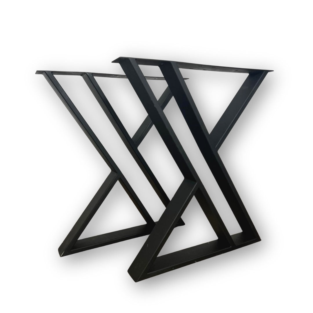 Masa lemn tei, cu picioare masa metal, Violette, 200 L* 95 l* 75.5 h cm