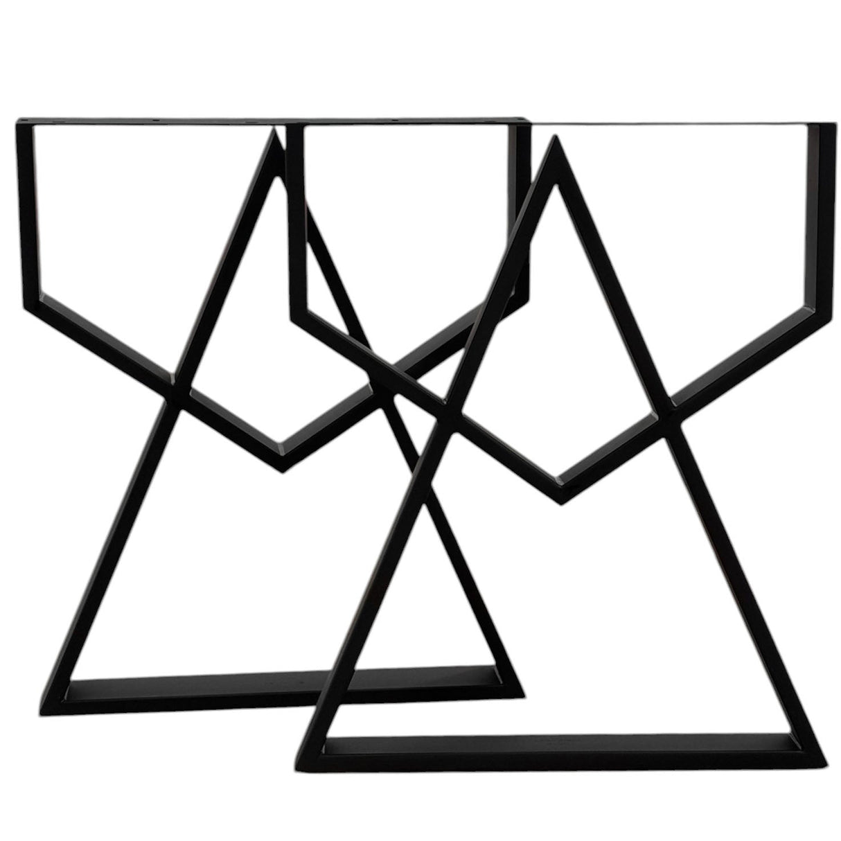 Masa lemn tei, cu picioare masa metal, Adriana, 200 L* 95 l* 75.5 H cm - BUZ.RO