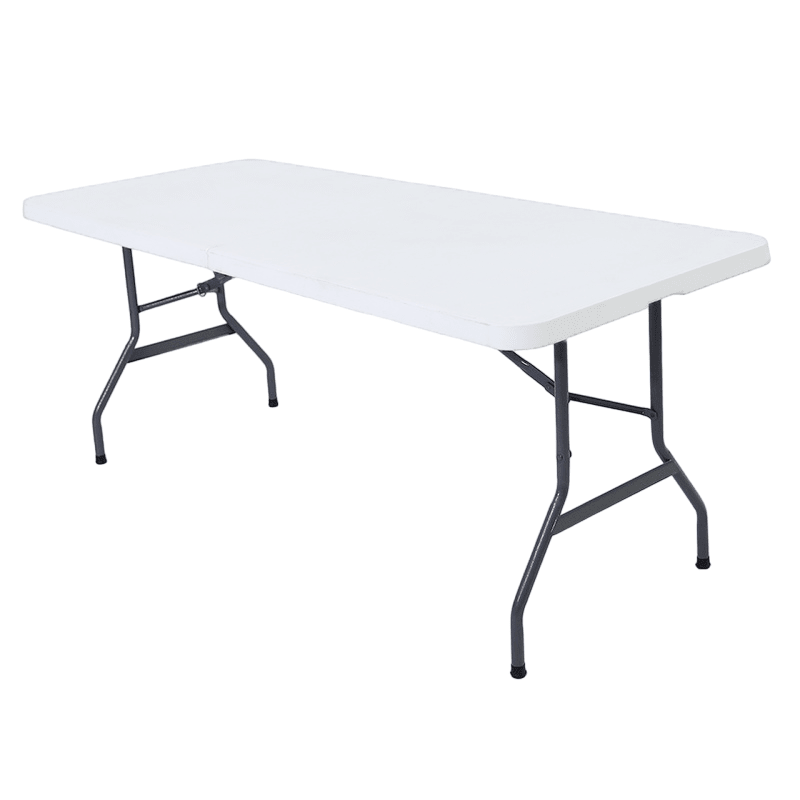 Masa pliabila pentru camping, gradina sau terasa, pescuit, 180 cm, portabila, alb gri - BUZ.RO