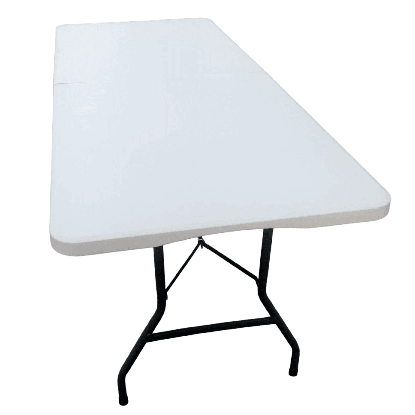 Masa pliabila pentru camping, gradina sau terasa, pescuit, 180 cm, portabila, alb gri - BUZ.RO