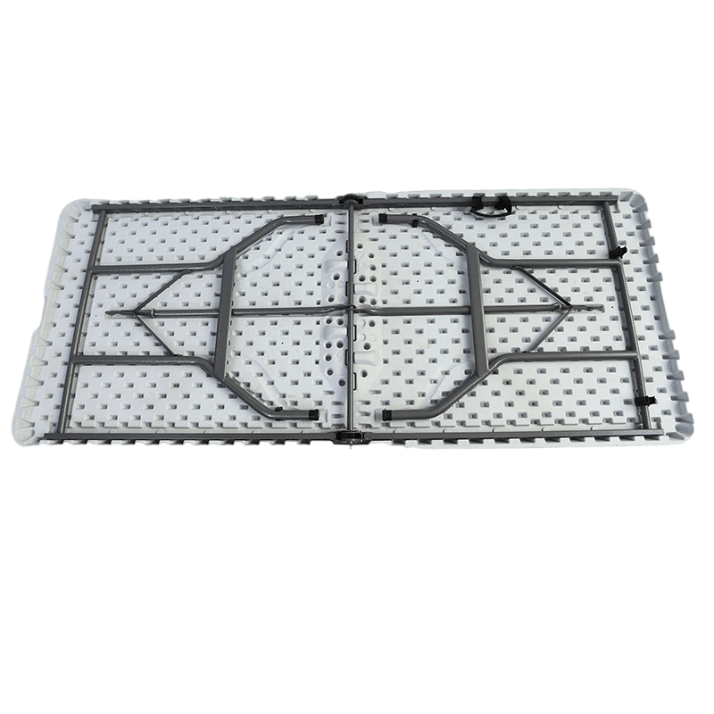 Masa pliabila pentru camping, gradina sau terasa, pescuit, 180 cm, portabila, alb gri - BUZ.RO