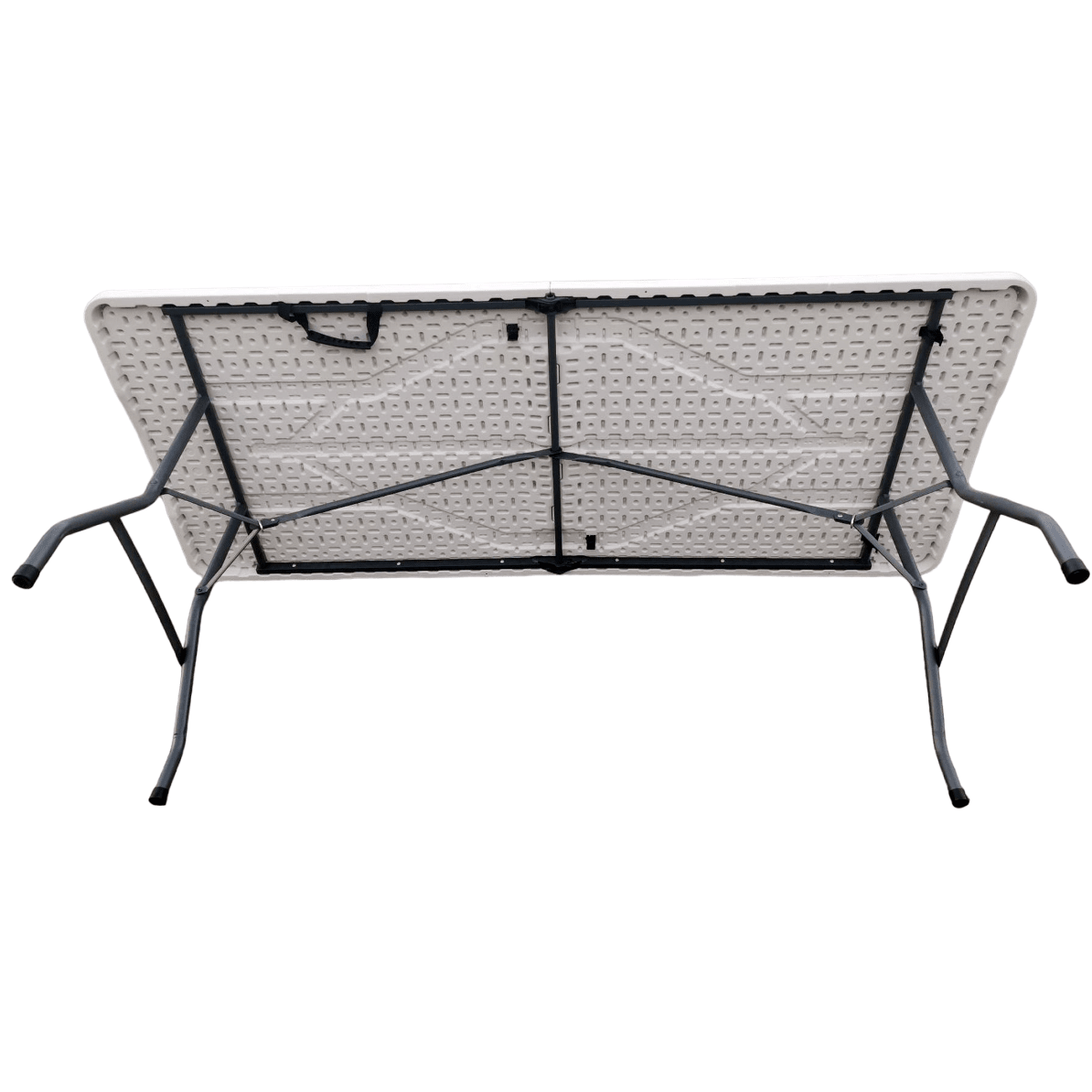 Masa pliabila pentru camping, gradina sau terasa, pescuit, 180 cm, portabila, alb gri - BUZ.RO