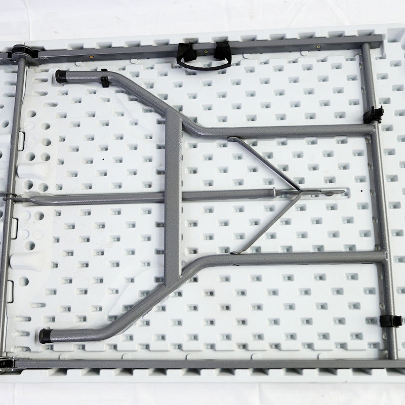 Masa pliabila pentru camping, gradina sau terasa, pescuit, 180 cm, portabila, alb gri