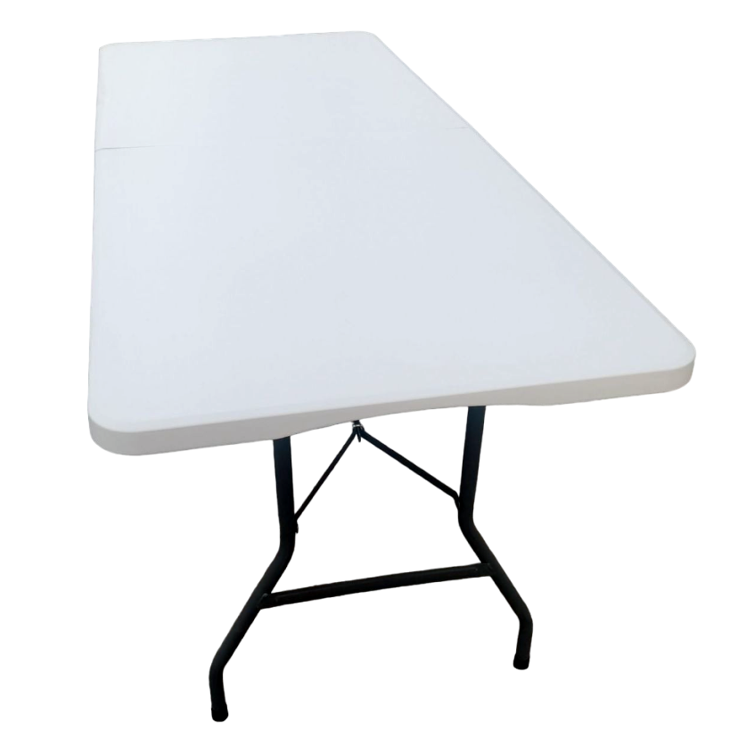 Masa pliabila pentru camping, gradina sau terasa, pescuit, 180 cm, portabila, alb gri