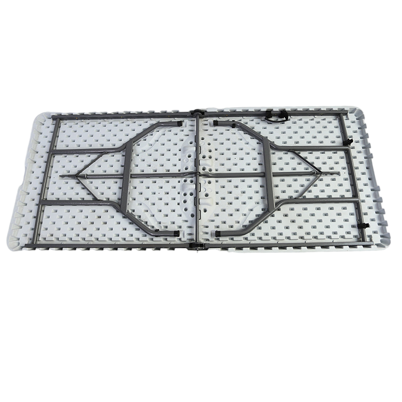 Masa pliabila pentru camping, gradina sau terasa, pescuit, 180 cm, portabila, alb gri