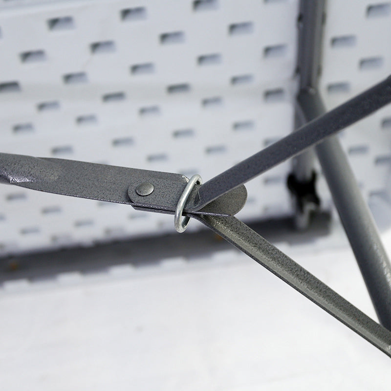 Masa pliabila pentru camping, gradina sau terasa, pescuit, 180 cm, portabila, alb gri