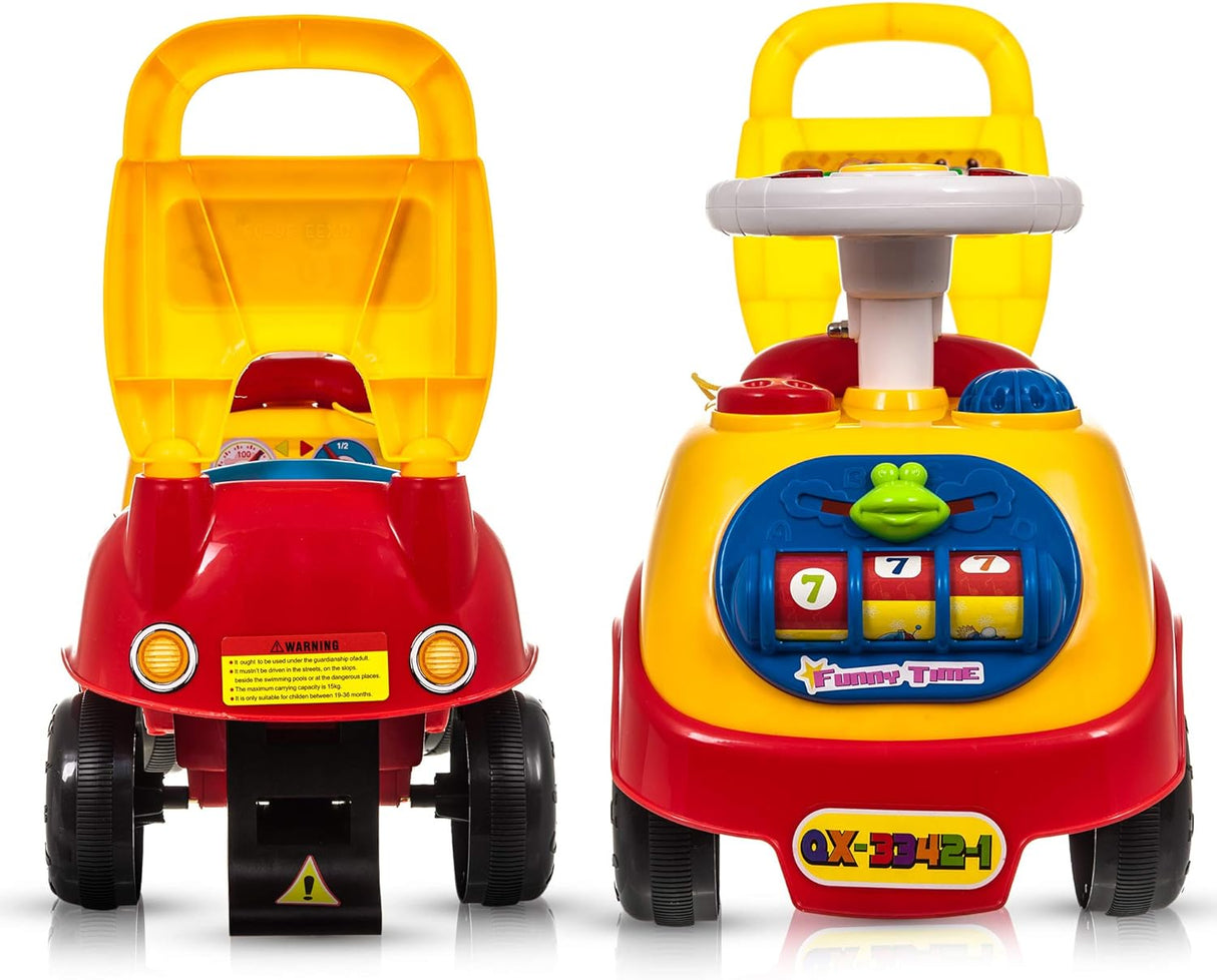 Masinuta copii, premergator, cu sunete, lumini, volan, colorata, primii pasi - BUZ.RO