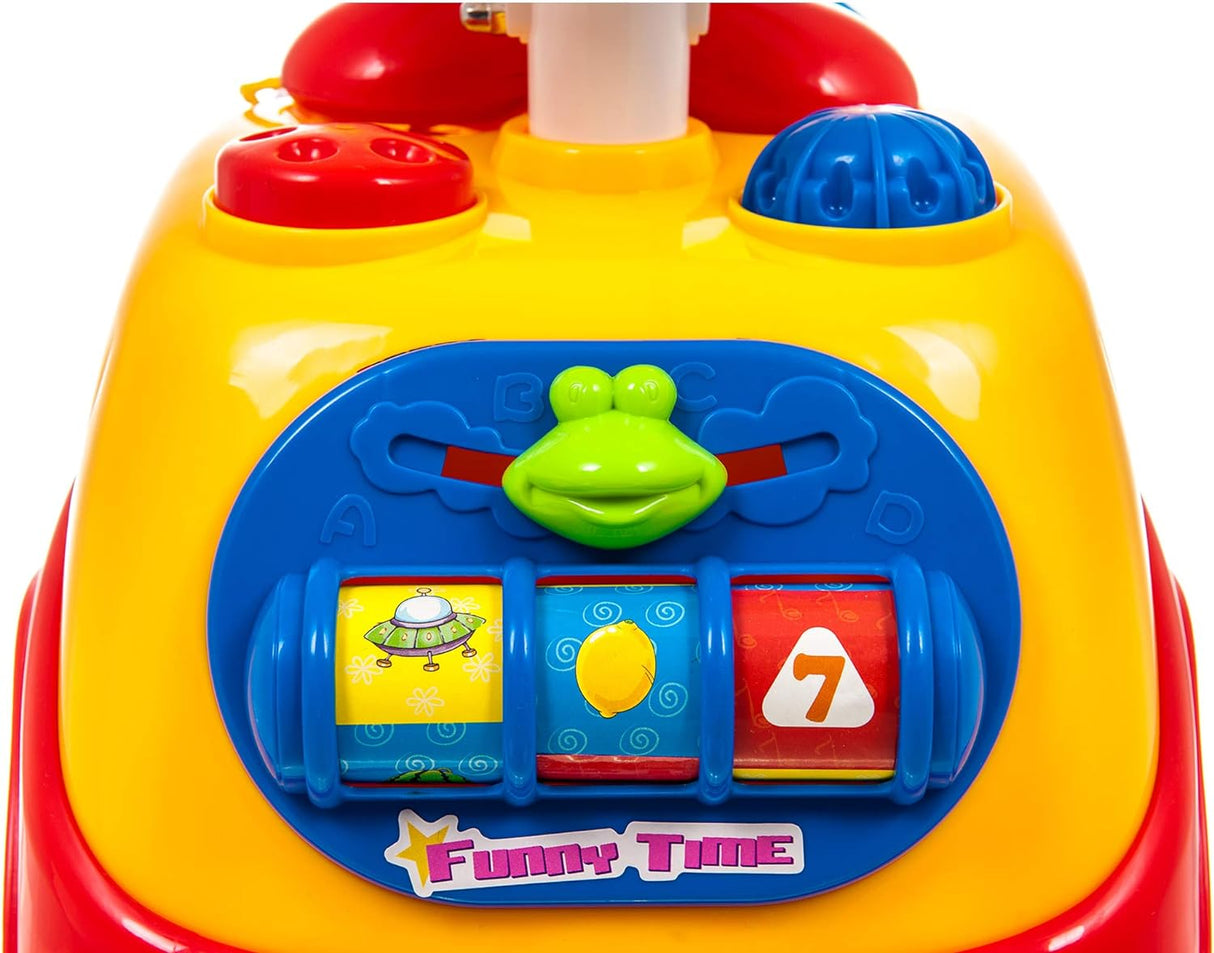 Masinuta copii, premergator, cu sunete, lumini, volan, colorata, primii pasi