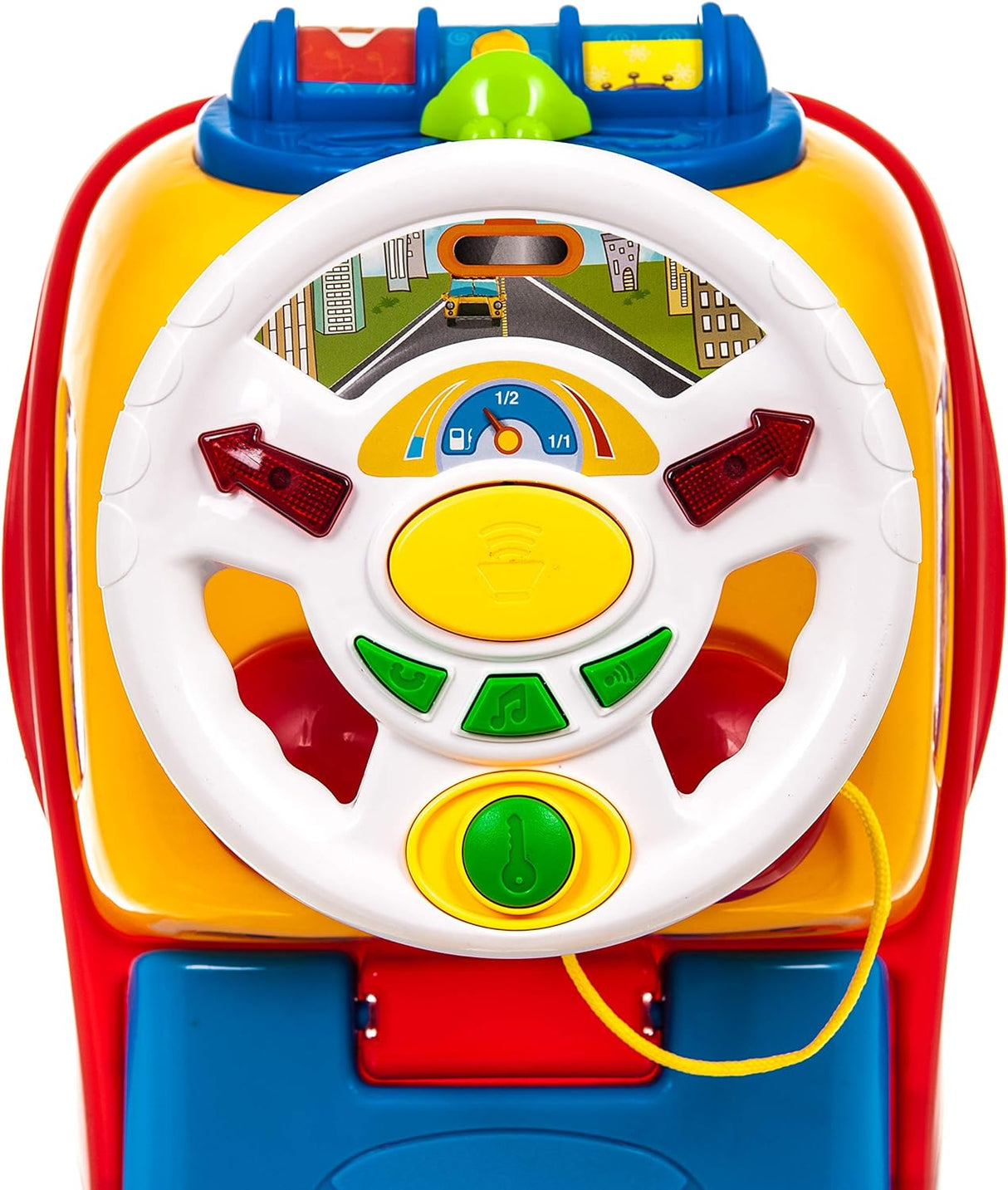 Masinuta copii, premergator, cu sunete, lumini, volan, colorata, primii pasi