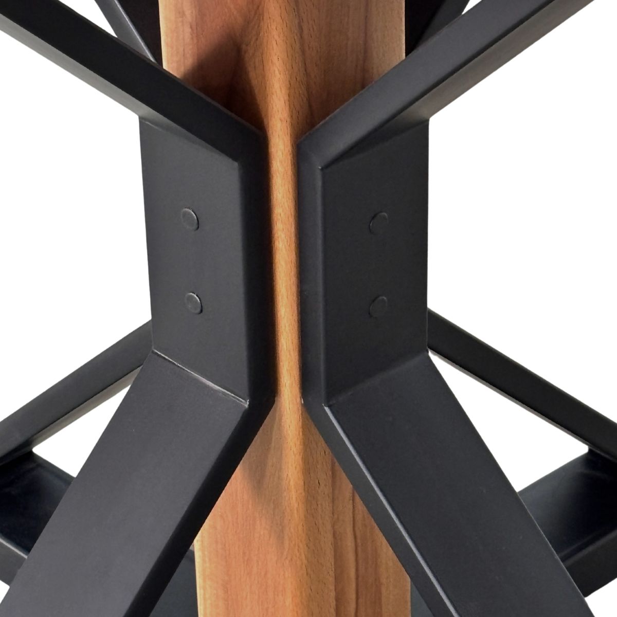 Masuta cafea, masuta living, cu blat lemn tei, picioare masa metal, Caroline, 75.4x97.5 cm