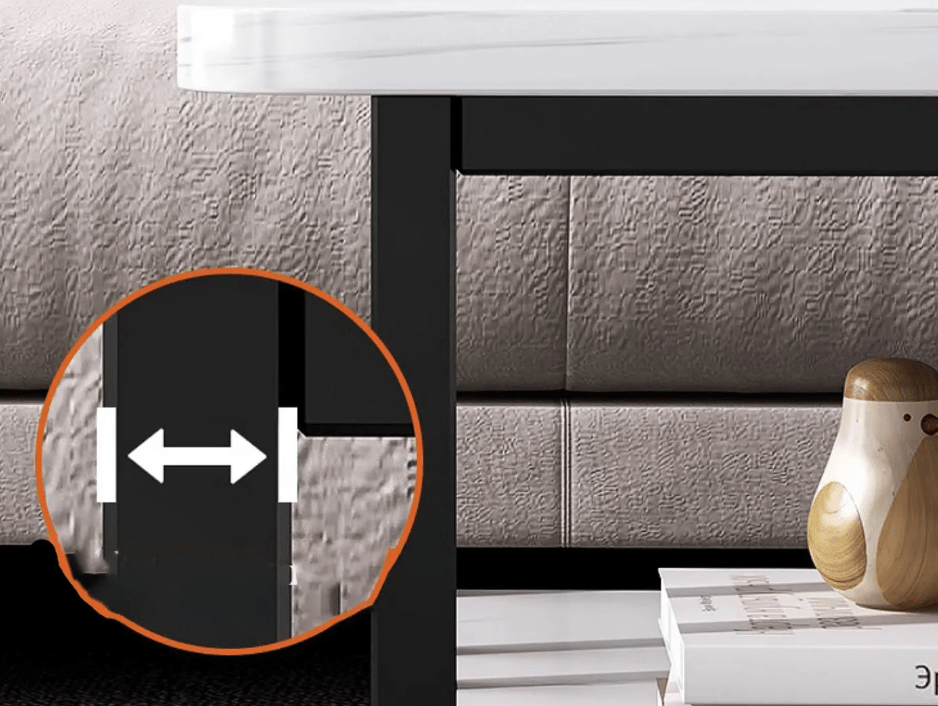 Masuta cafea, masuta living, marmura artificiala, aspect minimalist, modern, 120x60x42 cm - BUZ.RO