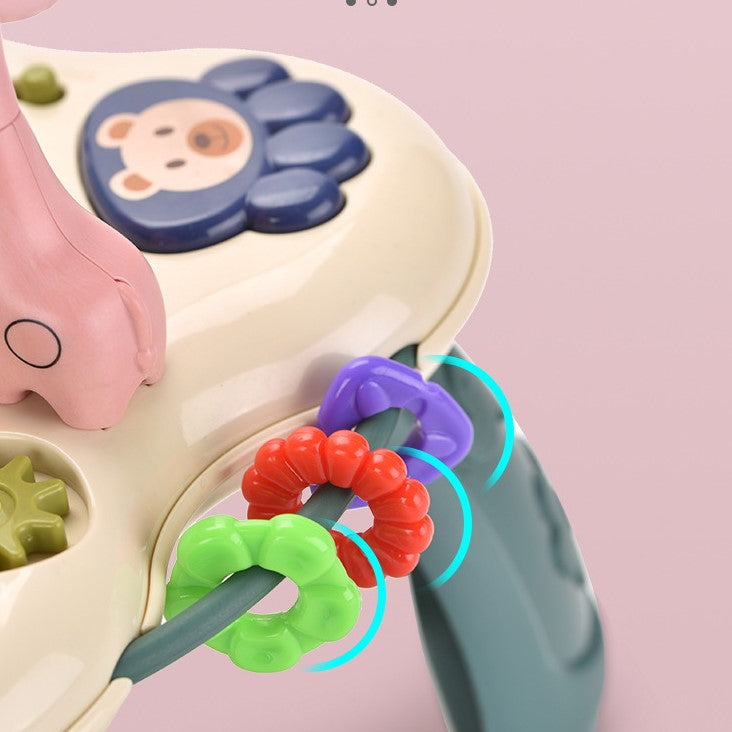 Masuta interactiva pentru bebelusi, copii, cu sunete si jucarii, lumini, educationala