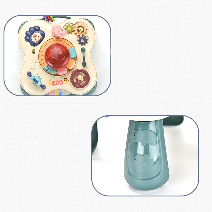 Masuta interactiva pentru bebelusi, copii, cu sunete si jucarii, lumini, educationala