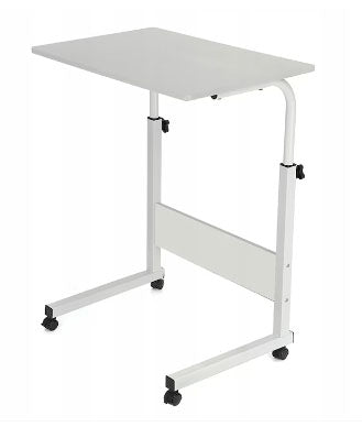 Masuta laptop, reglabila, mini birou, cu roti, masa laptop, blat lemn, ajustabila, ergonomica si mobila, 80x40cm