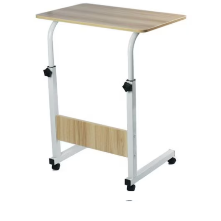 Masuta laptop, reglabila, mini birou, cu roti, masa laptop, blat lemn, ajustabila, ergonomica si mobila, 80x40cm