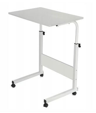 Masuta laptop, reglabila, mini birou, cu roti, masa laptop, blat lemn, ajustabila, ergonomica si mobila, 80x40cm - BUZ.RO