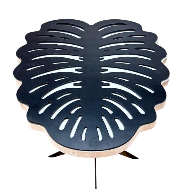 Masuta cafea, masuta laptop pat, portabila, multifunctionala, pentru living, modern, picior metalic METAL+LEMN