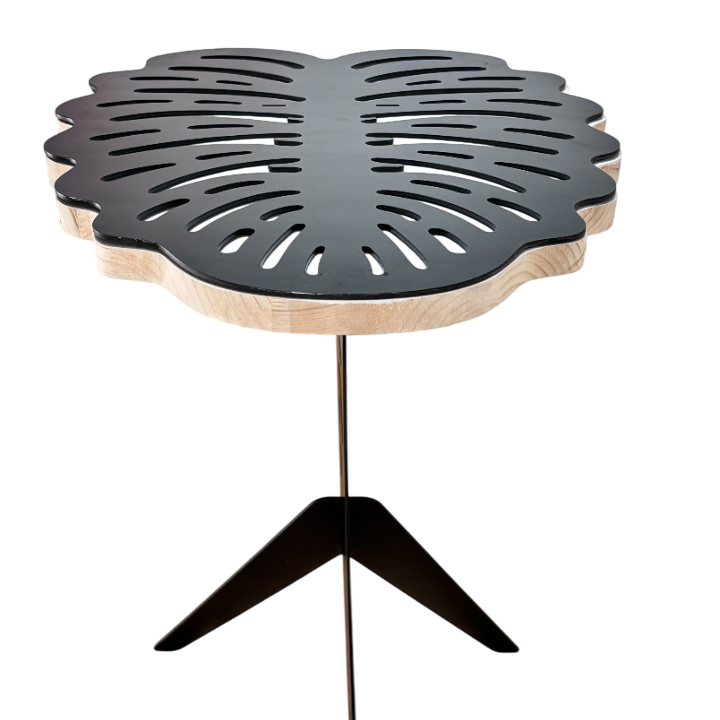 Masuta cafea, masuta laptop pat, portabila, multifunctionala, pentru living, modern, picior metalic METAL+LEMN