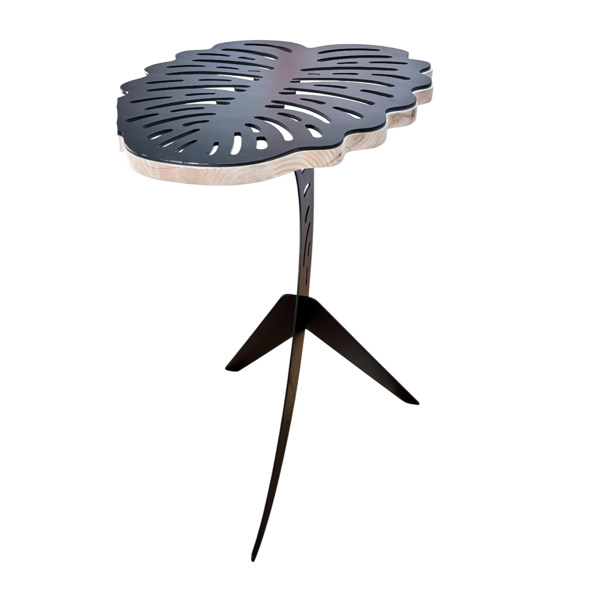 Masuta cafea, masuta laptop pat, portabila, multifunctionala, pentru living, modern, picior metalic METAL+LEMN