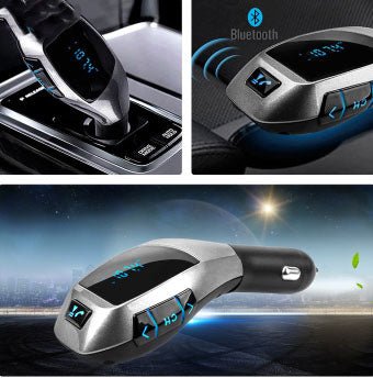 Modulator FM, modulator auto, tip wireless, bluetooth 5.0, transmitator FM, functie incarcator auto, quickcharge 3.0, port USB, slot microSD, microfon - BUZ.RO