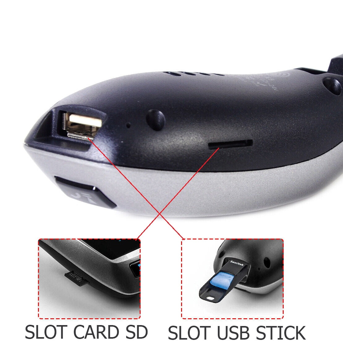 Modulator FM tip wireless cu bluetooth 5.0 incadrat, transmitator FM cu functie de incarcator auto quickcharge 3.0 si port USB, slot microSD, microfon