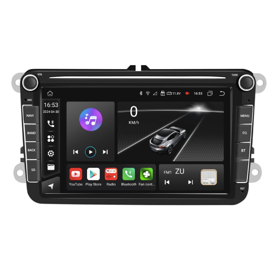Mp5 player auto, navigatie, radio multimedia VW cu Mirroring Android/iOS, hărți offline, control pe volan, bluetooth 5.0 - BUZ.RO