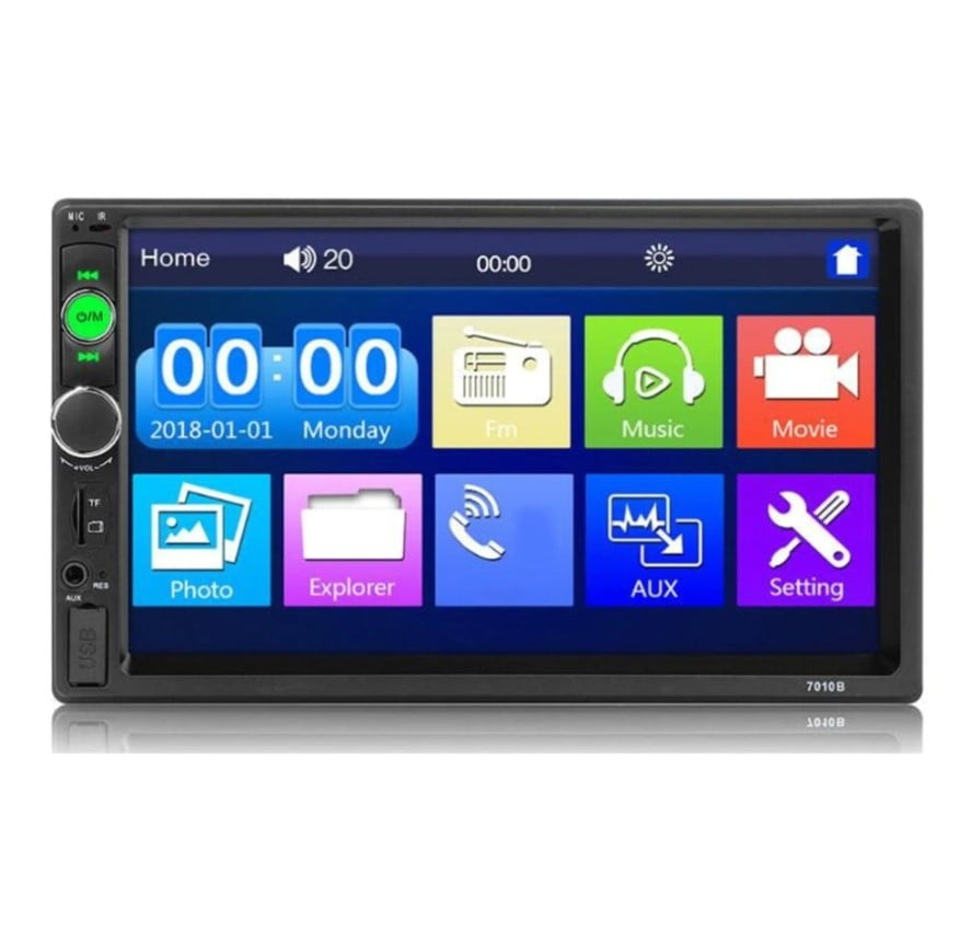 Navigație auto touchscreen Golf 4 / Polo MP5 Player 7010B cu cameră marșarier – Ecran 7 inch, MirrorLink, Bluetooth, compatibil Android & iOS, cu ramă inclusă