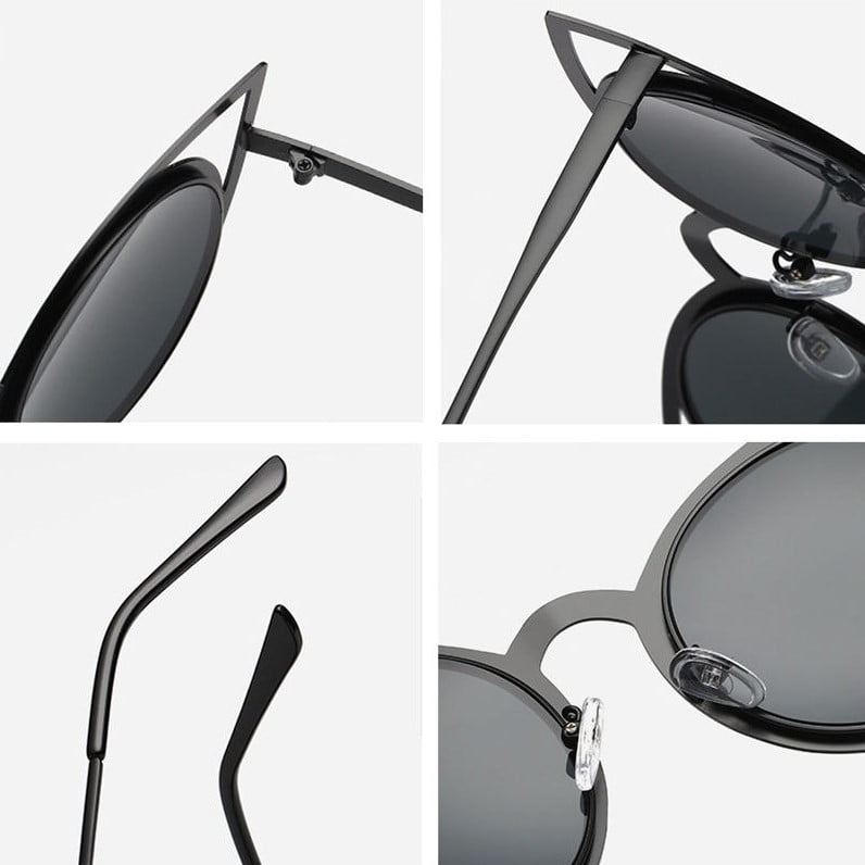 Ochelari de Soare Dama Cat Eye – Lentile Polarizate UV400, Design Elegant All - Black - BUZ.RO