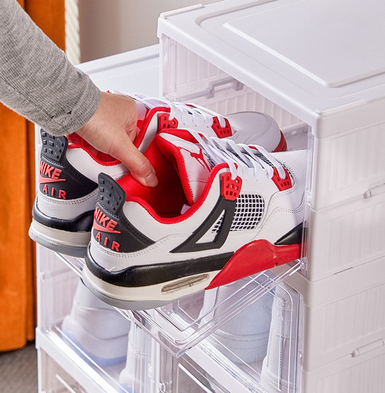 Pantofar pliabil alb , 6 compartimente, compact, rezistent. 105x25.5