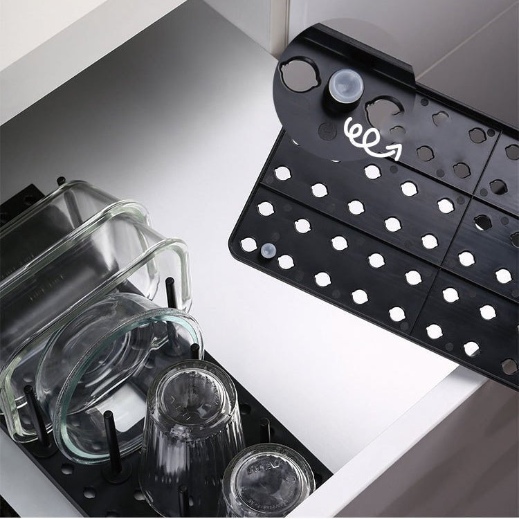 Organizator extensibil bucatarie pentru pahare, cani, farfurii, capace, ajustabil, buz - BUZ.RO